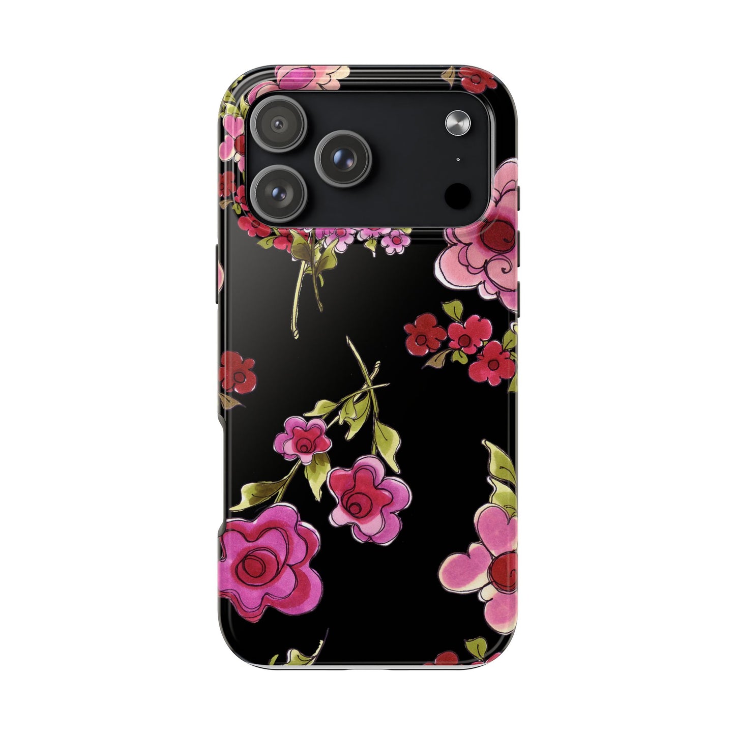 Jumbo Floral Black Phone Case
