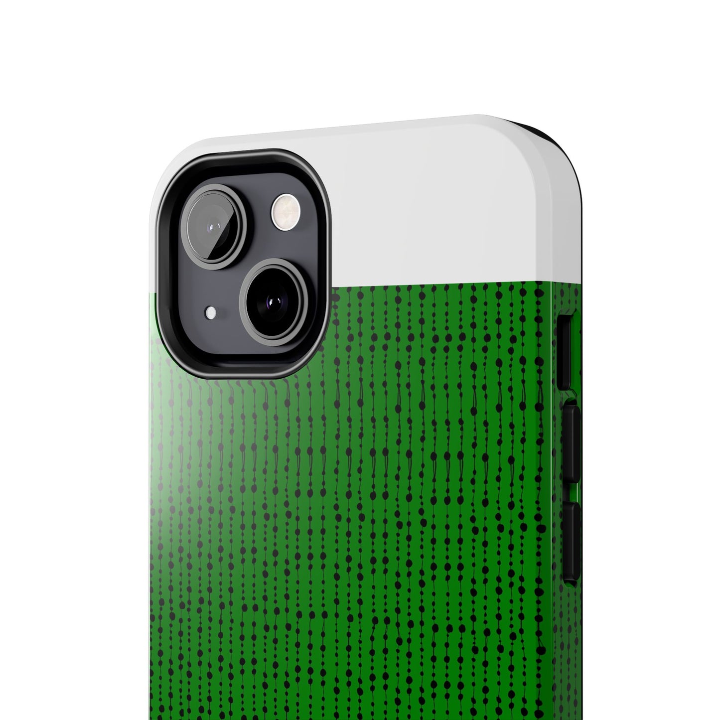 Beaded Curtain Green / Black Phone Case