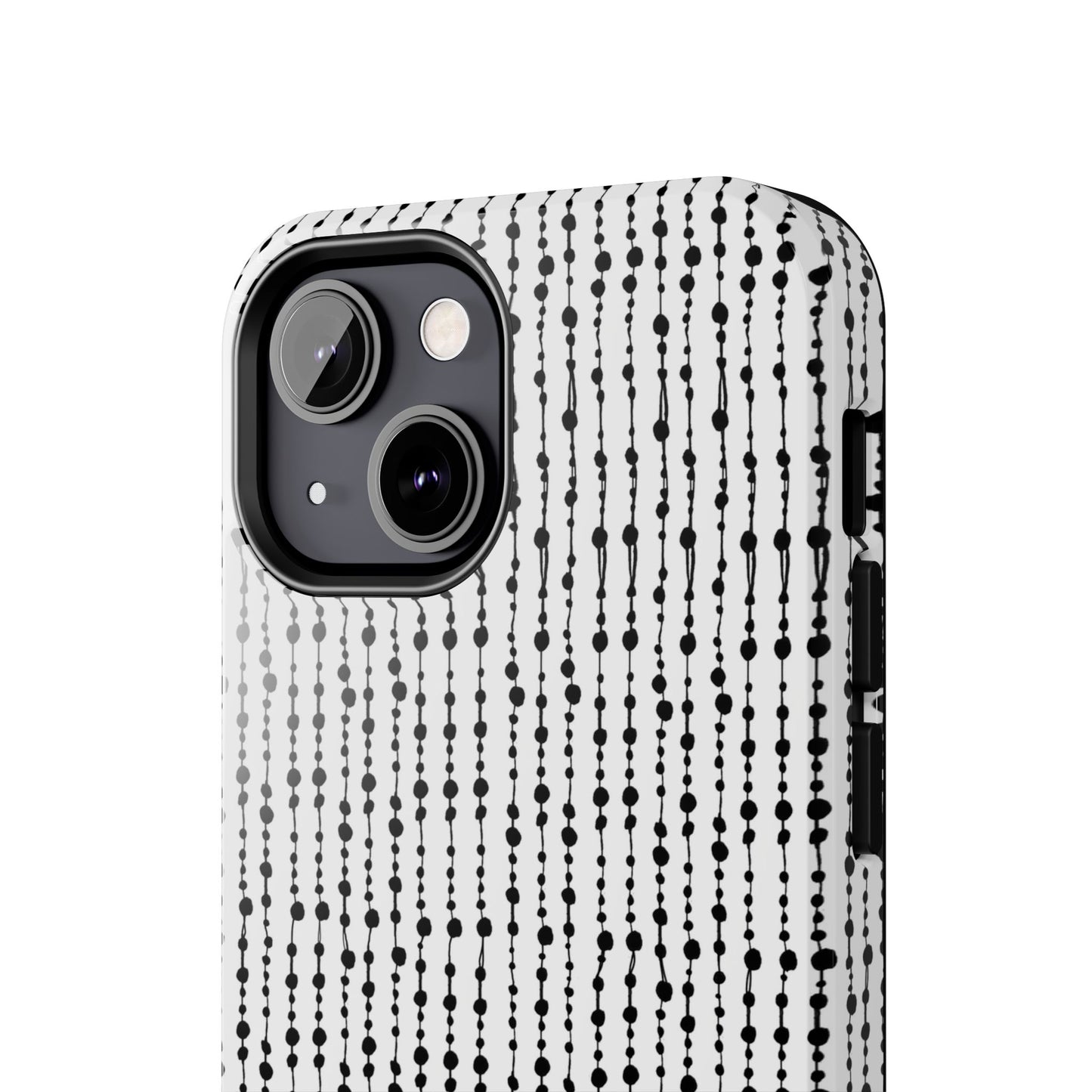 Beaded Curtain White / Black Phone Case