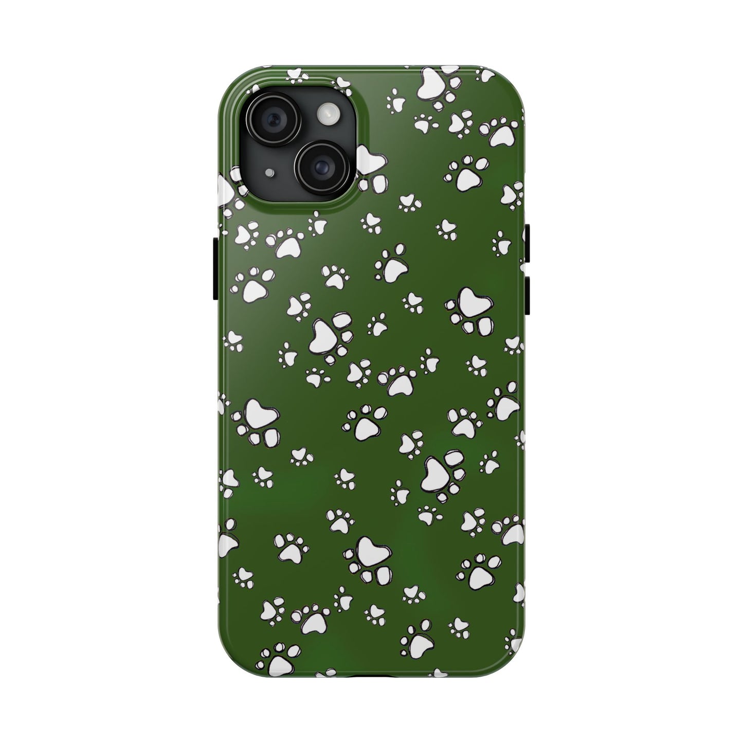 Paw Flakes Green Phone Case