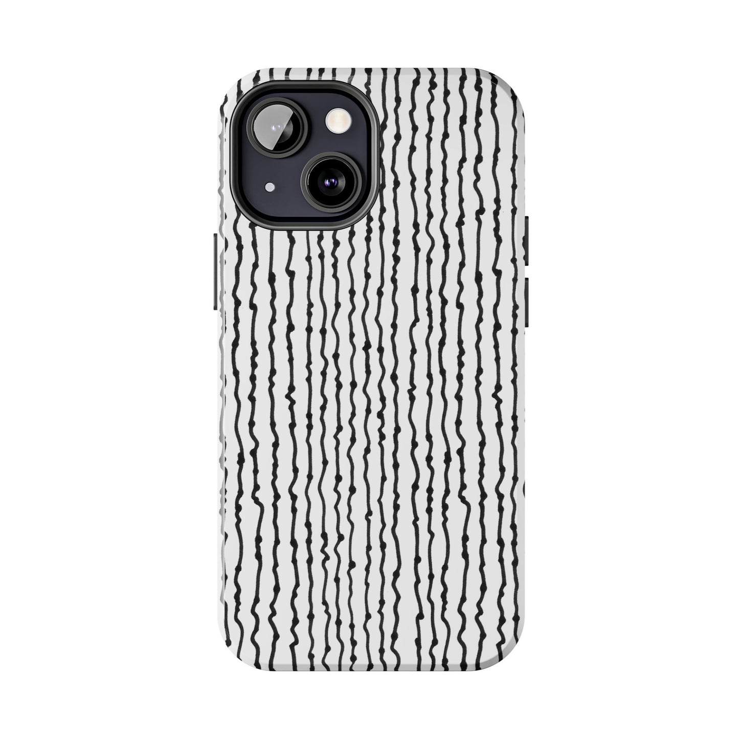 Faux Seersucker White / Black Phone Case