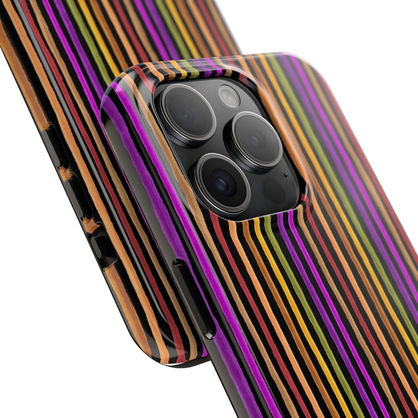 Spice Stripe Black Phone Case