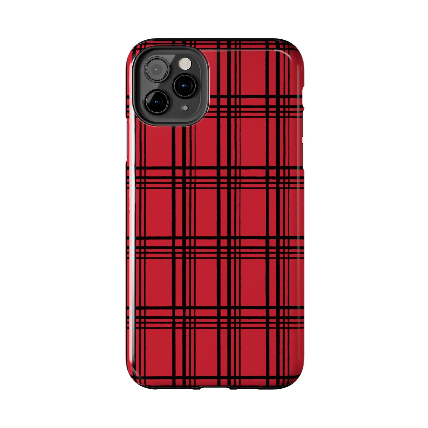 Glad Plaid Red / Black Phone Case
