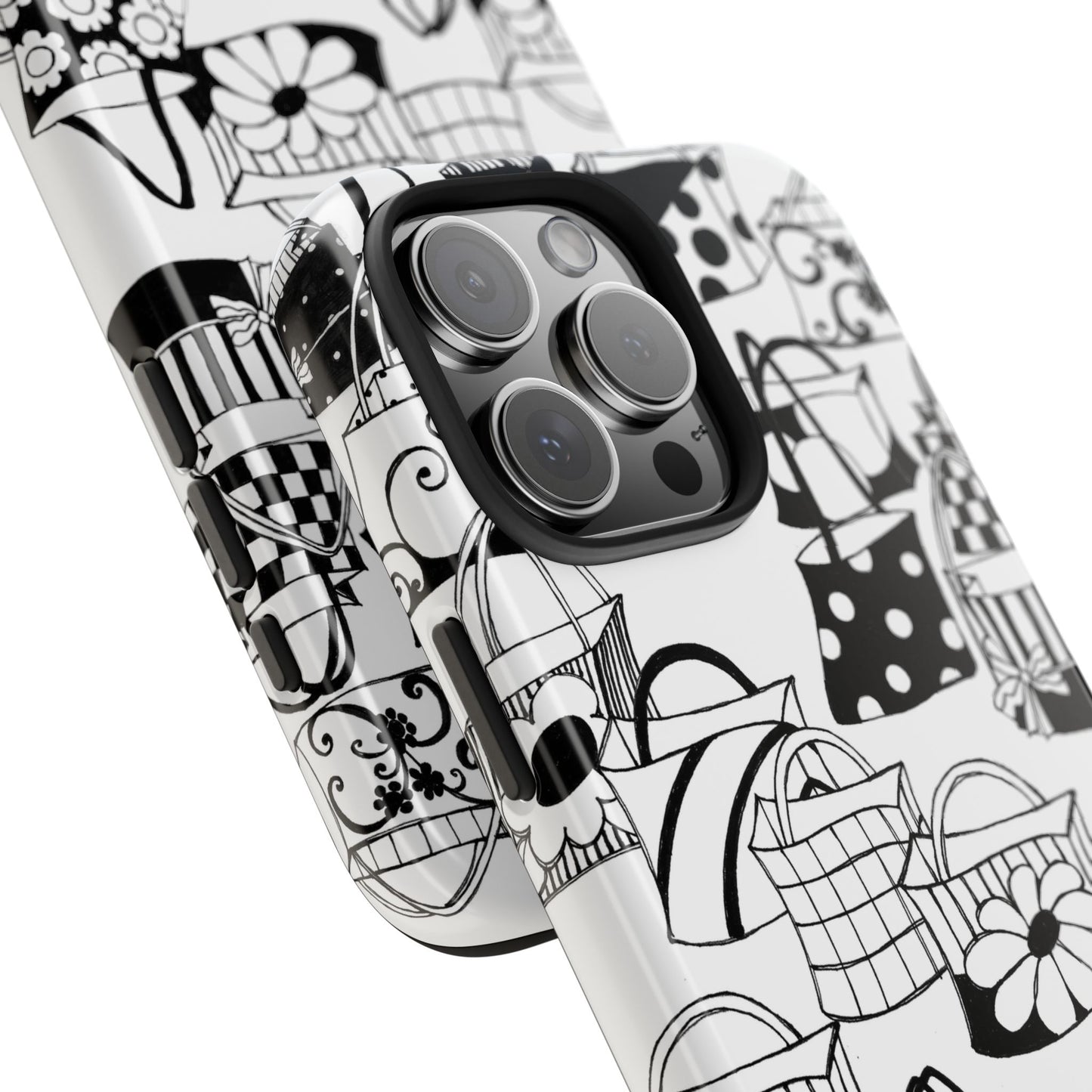 Totes White / Black Phone Case