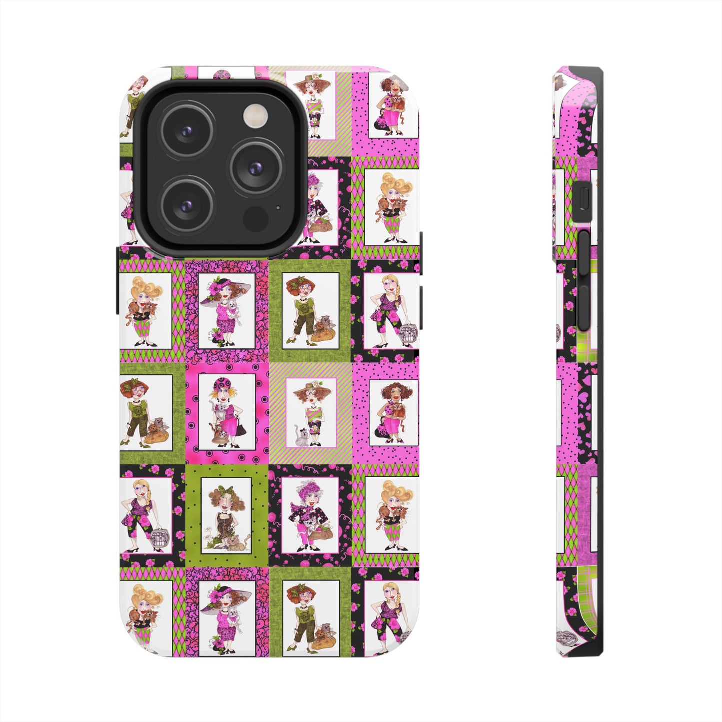 Cat Ladies Cerise Phone Case