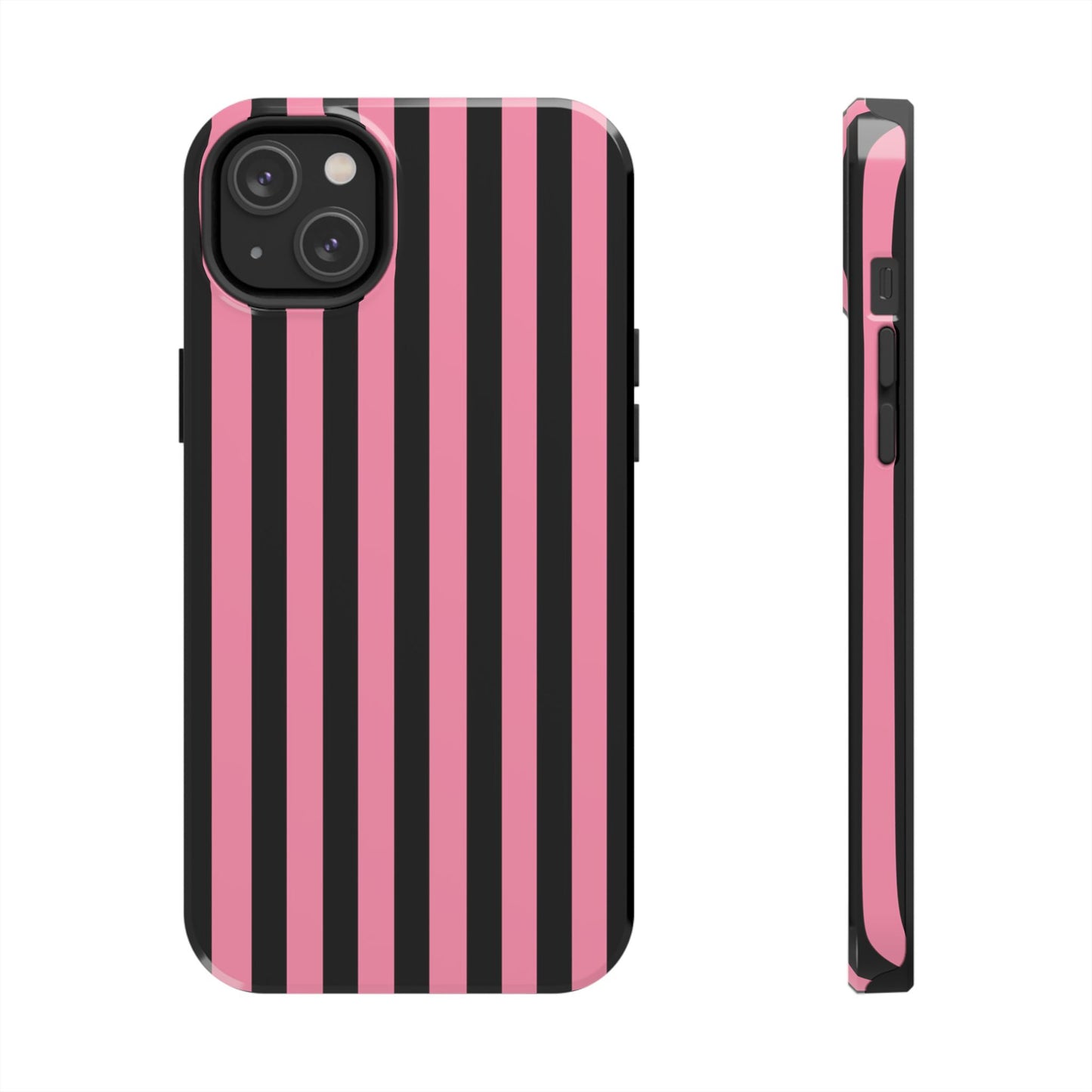 Vertical Stripe Pink / Black Phone Case