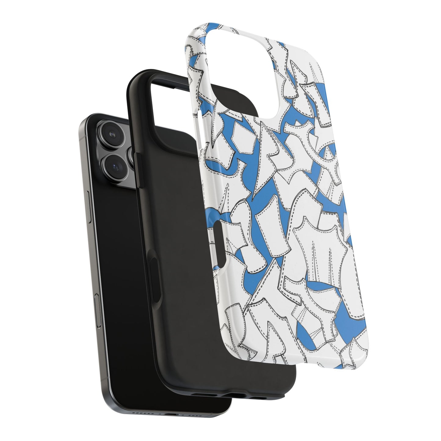 Pattern Pieces Turquoise Phone Case