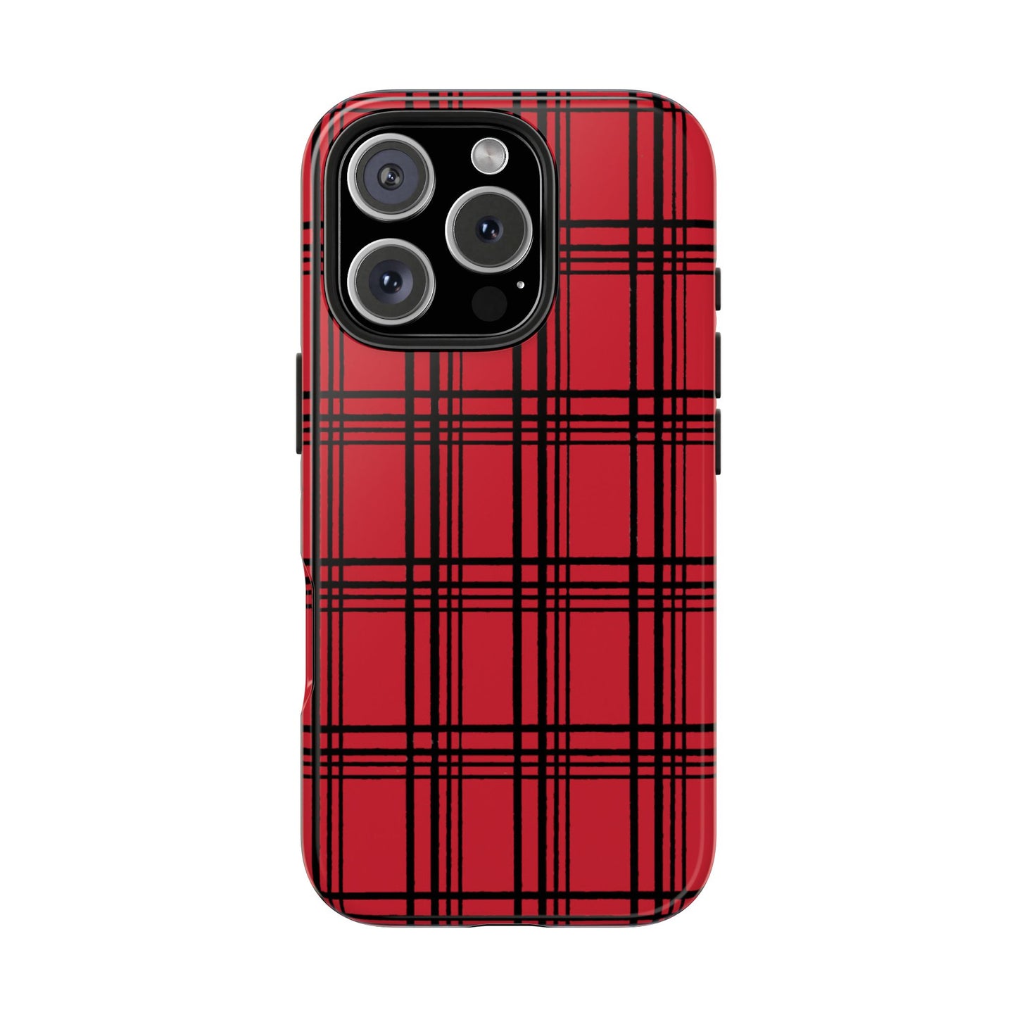 Glad Plaid Red / Black Phone Case