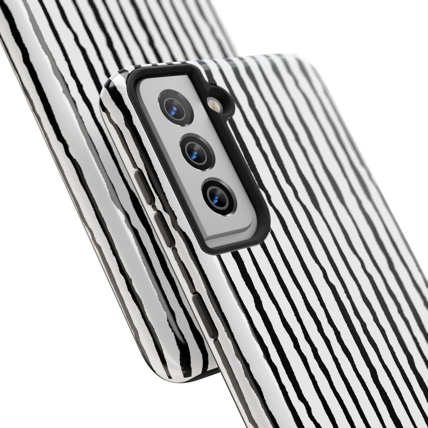 Sorta Stripe White / Black Phone Case