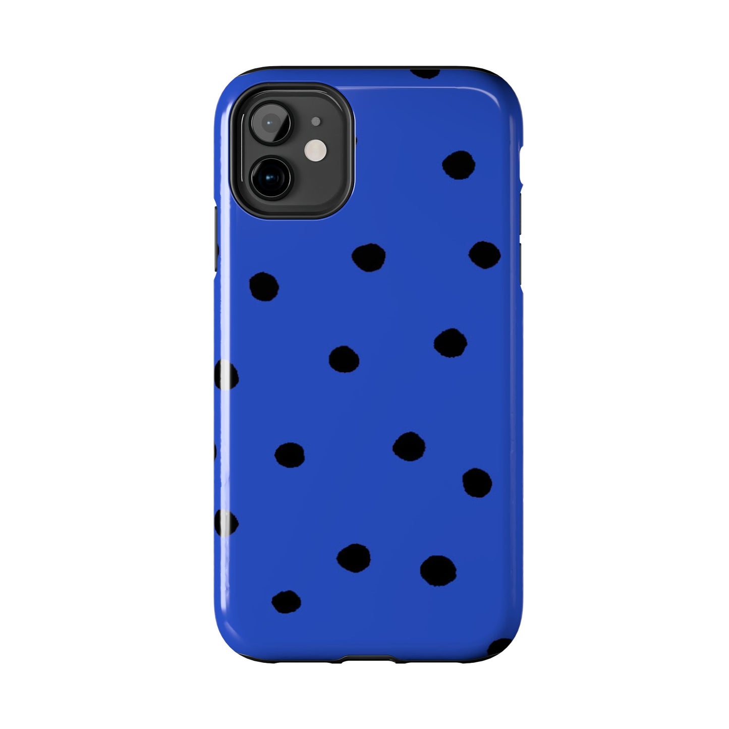 Dinky Dots Blue / Black Phone Case
