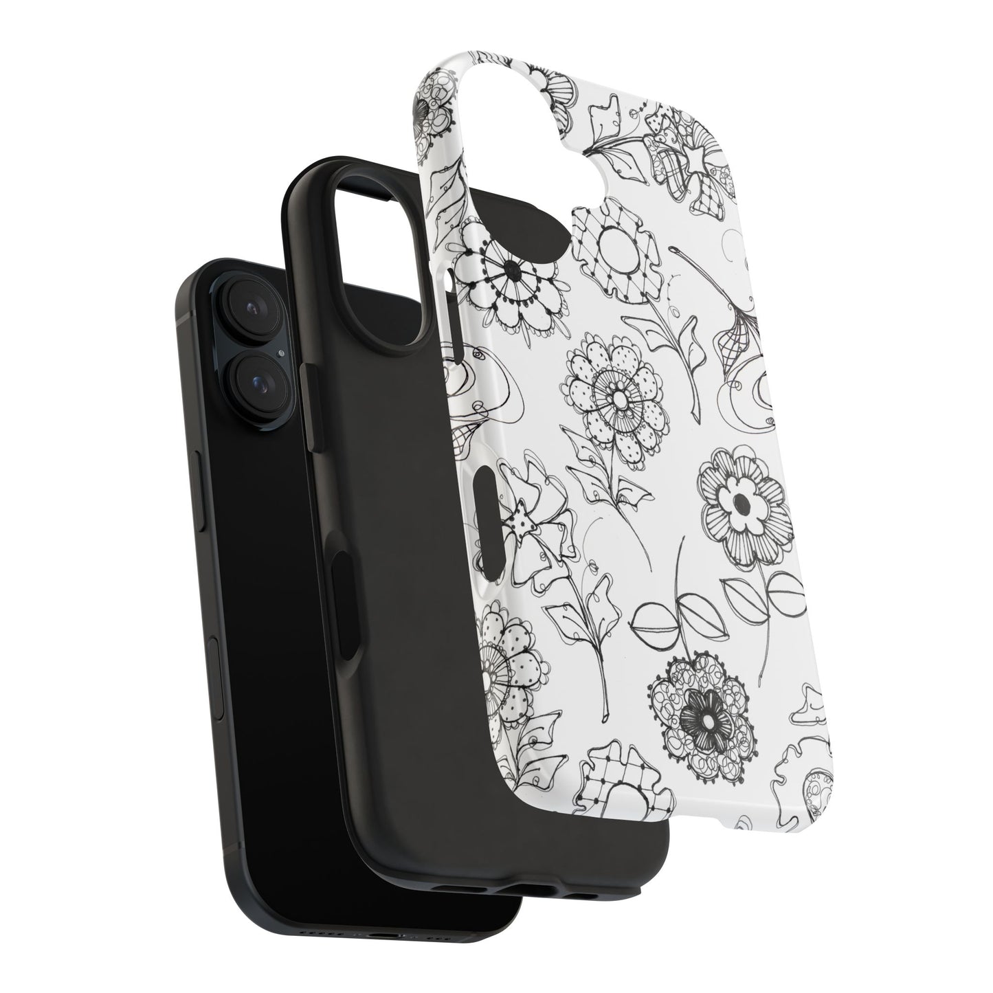 Paper Posies White Phone Case