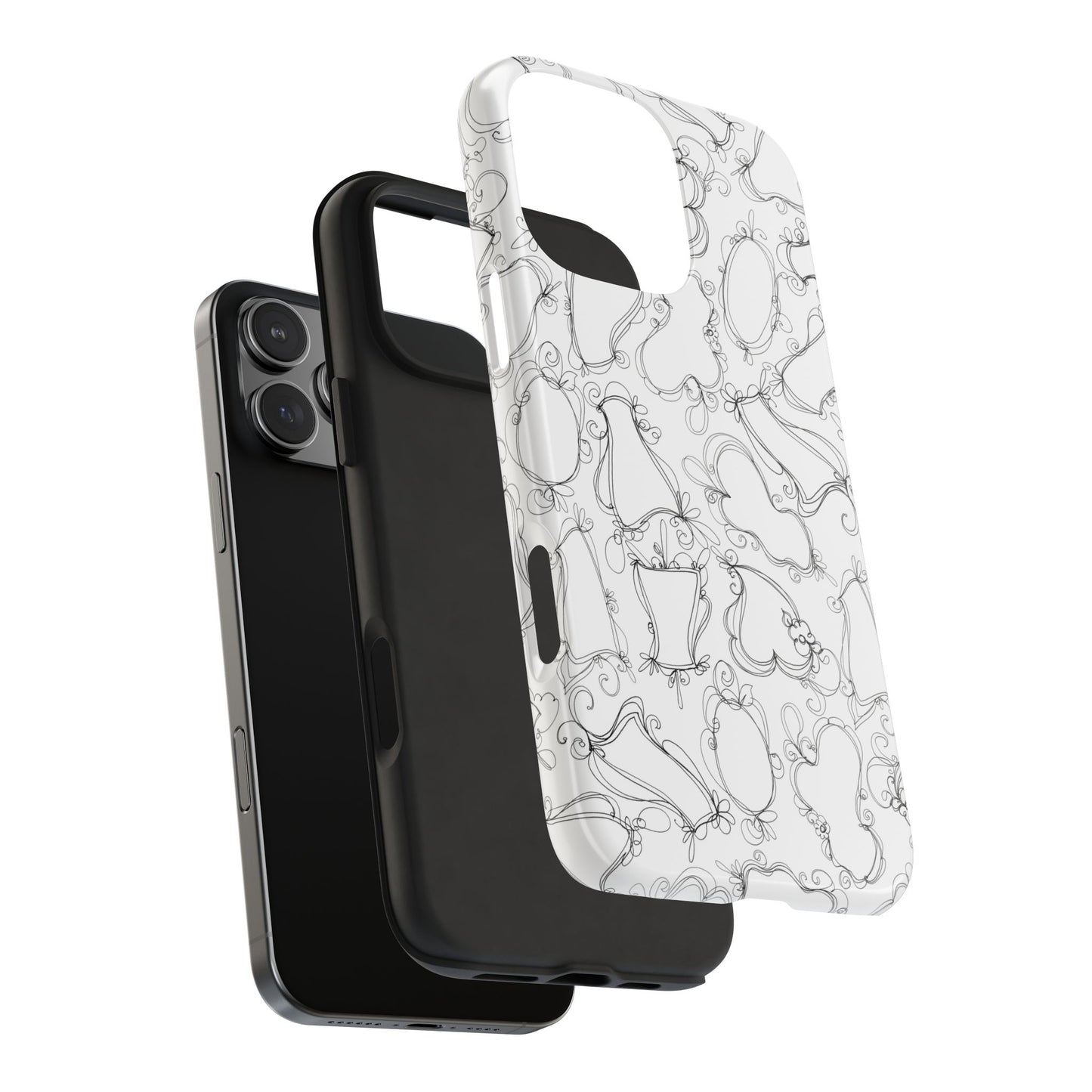 Frames White / Black Phone Case