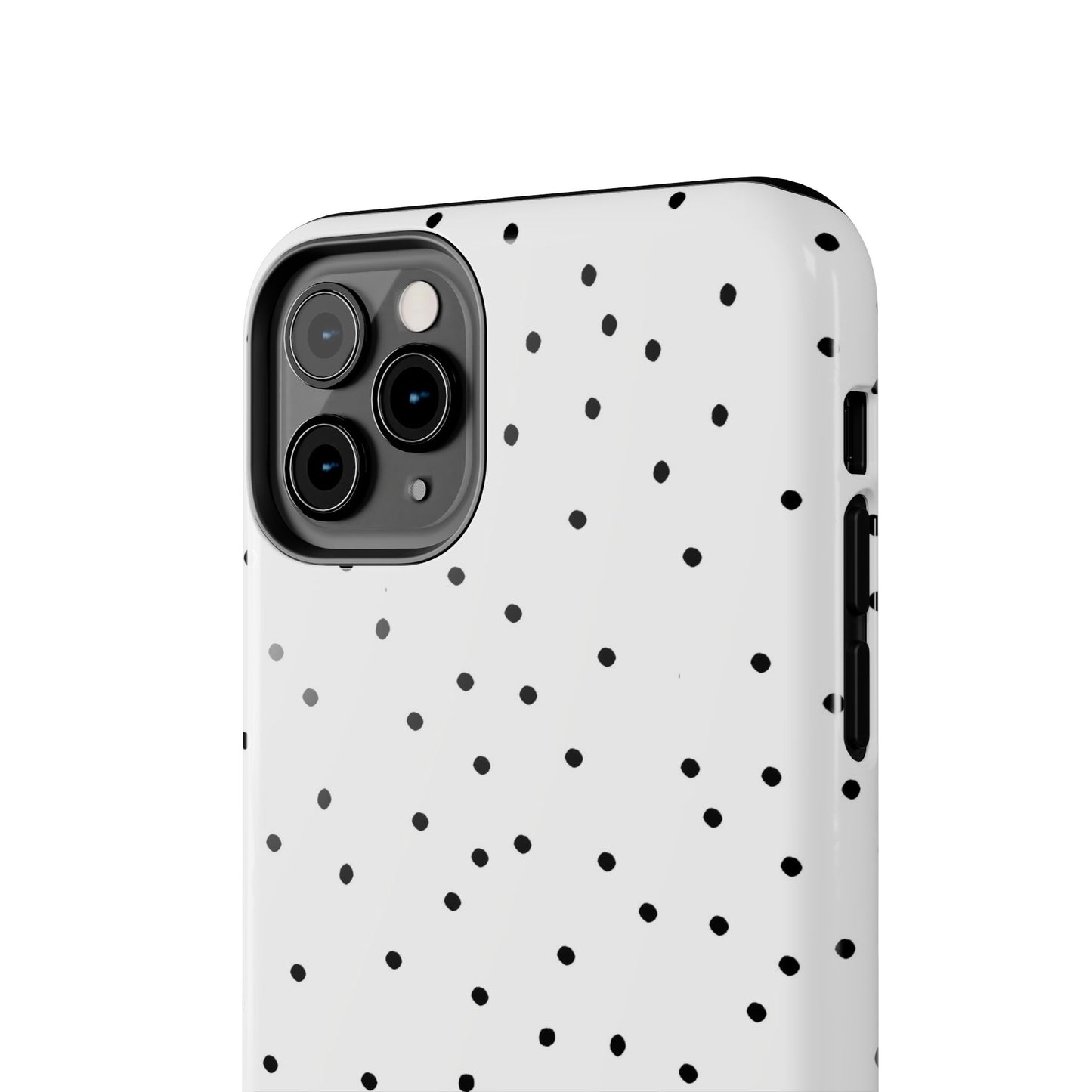 Space Dots White / Black Phone Case