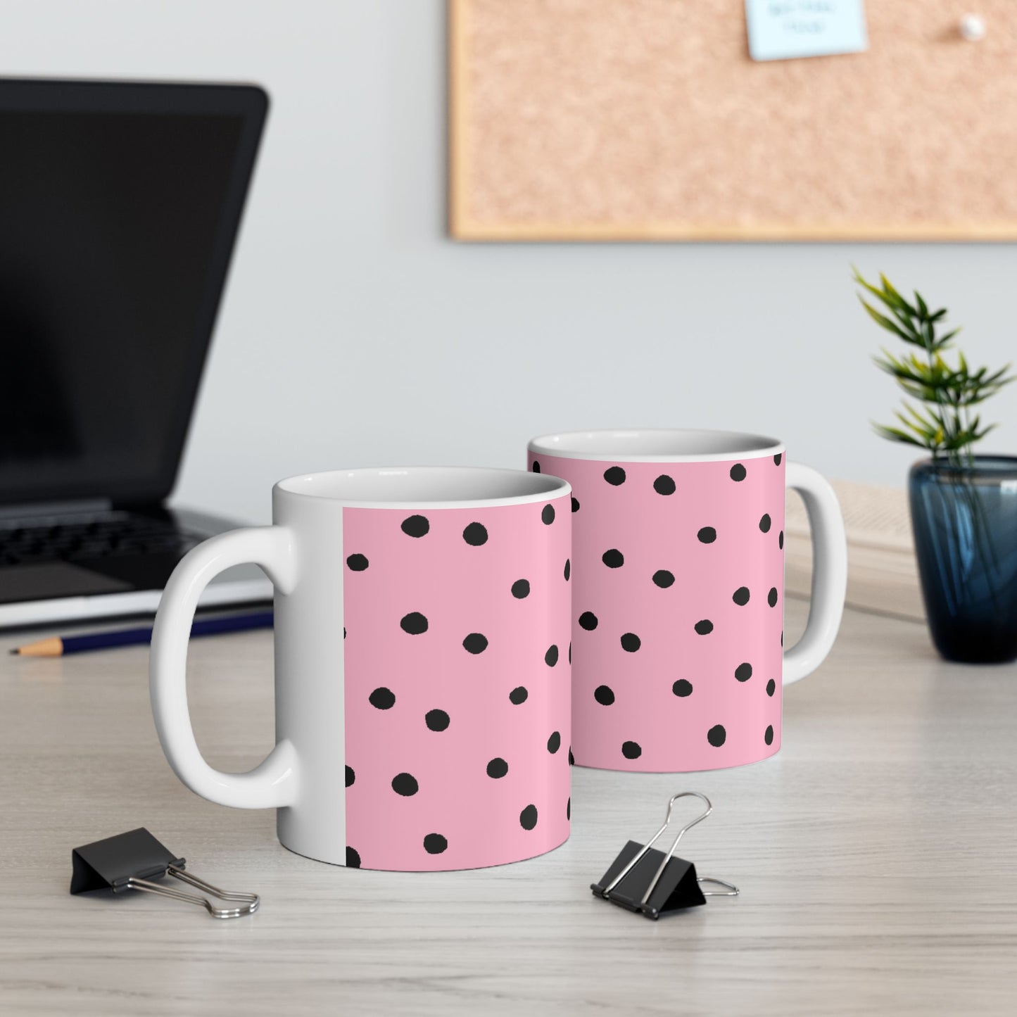 Dinky Dots Pink / Black Cup