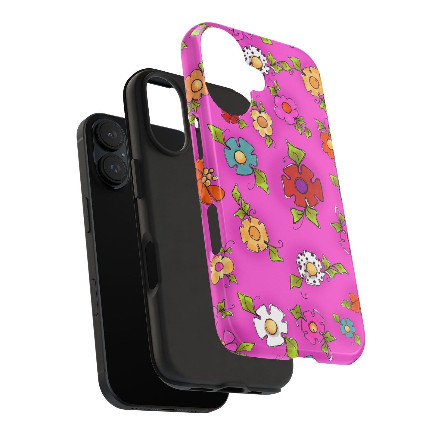 Happy Blooms Cerise Phone Case