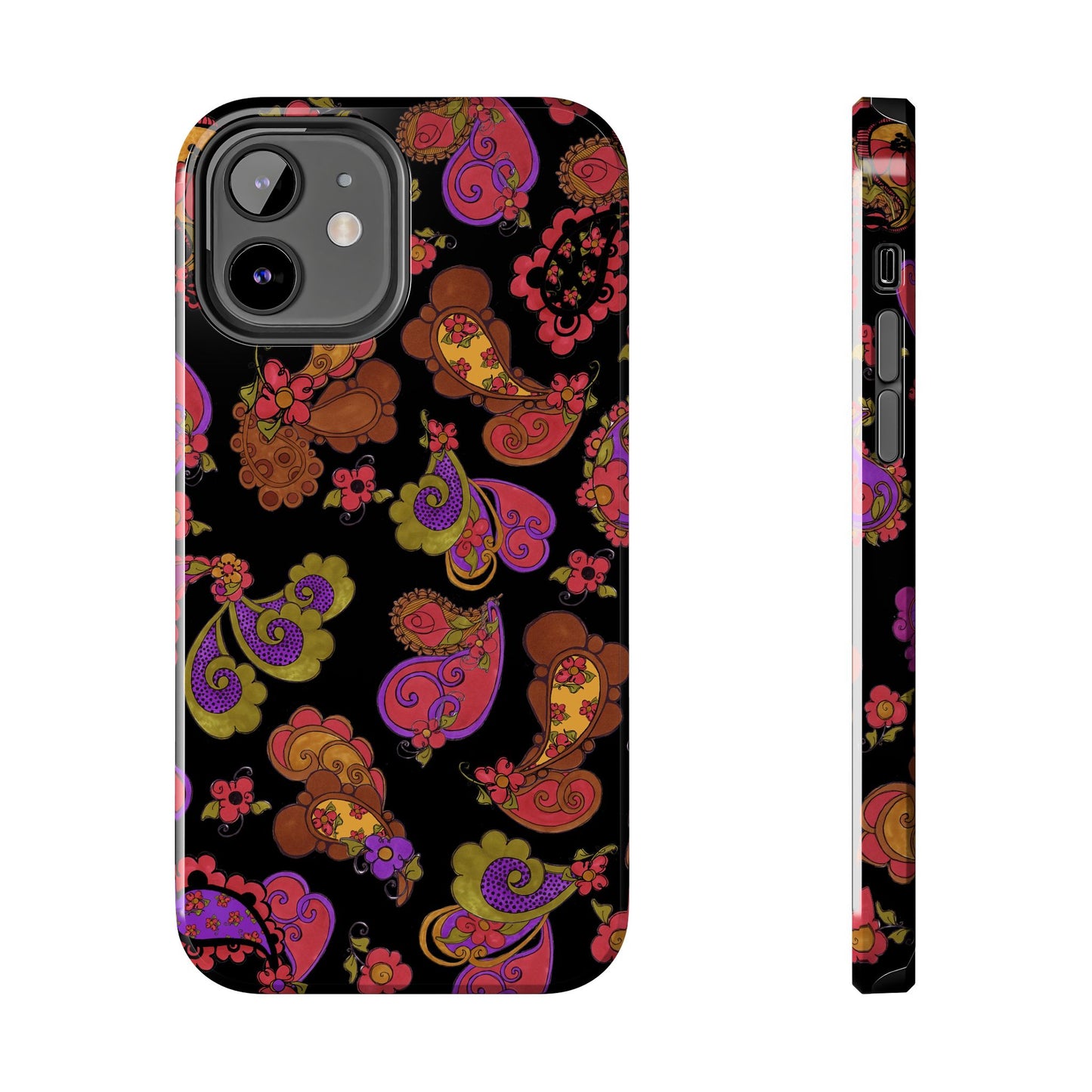 Posie Paisley Black Phone Case