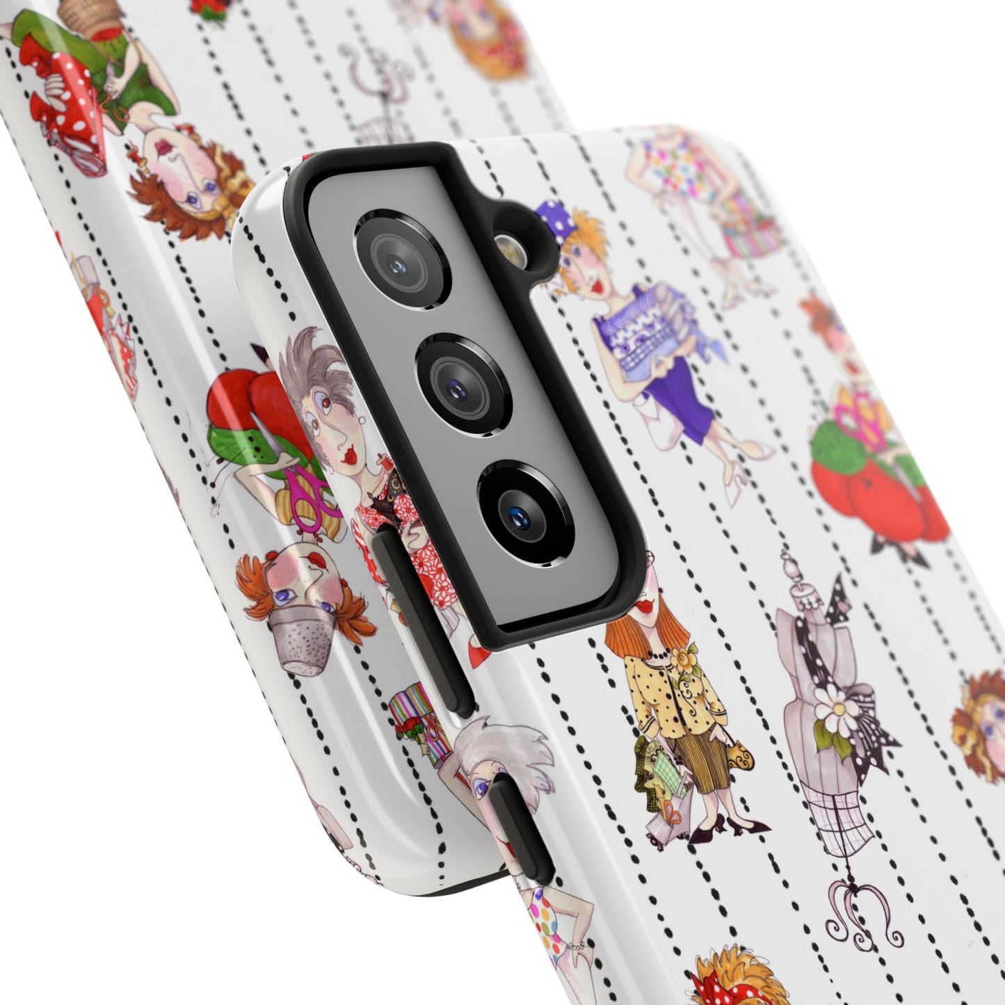 Sewphisticates White / Black Stripe Phone Case