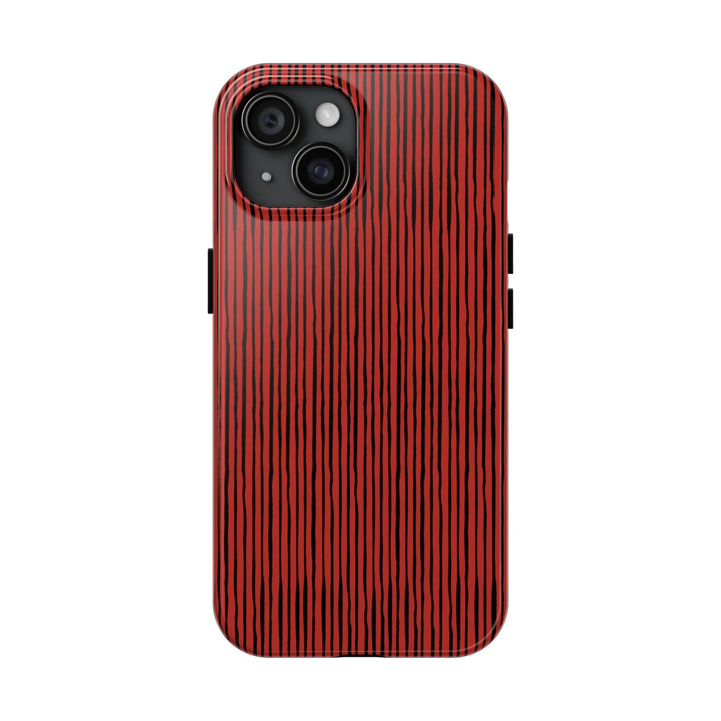 Quirky Bias Stripe Red / Black Phone Case