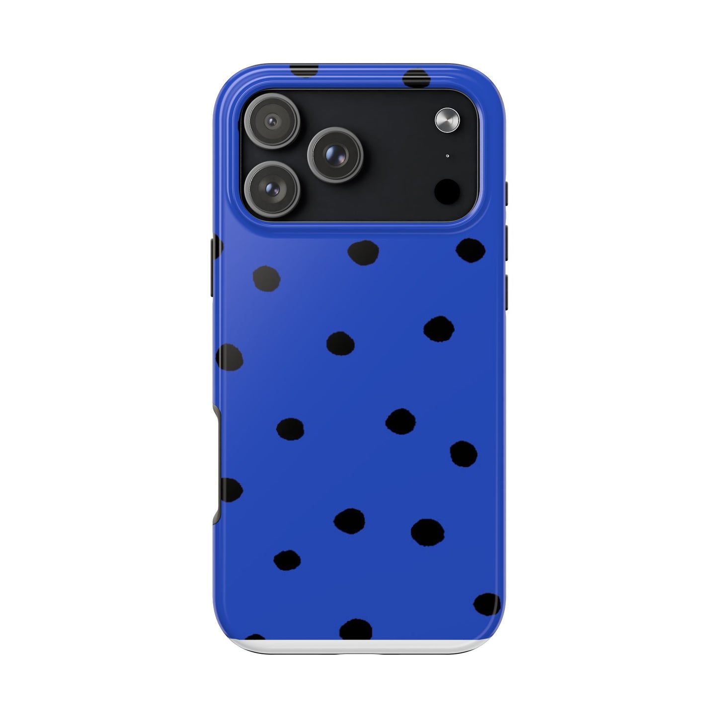 Dinky Dots Blue / Black Phone Case