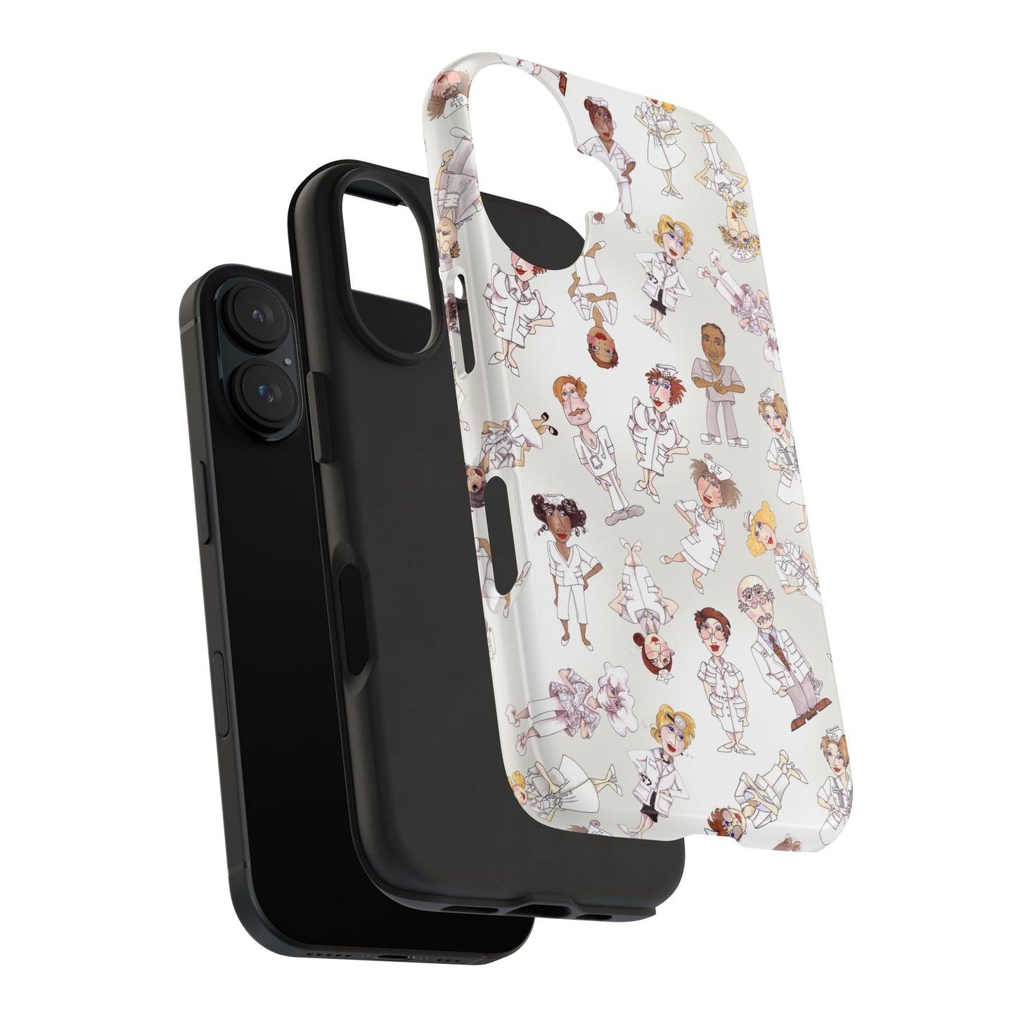 Tossed Nurses Gray Phone Case