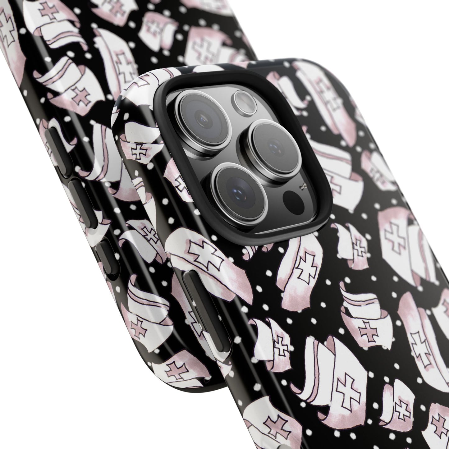 Med Hats Black Phone Case