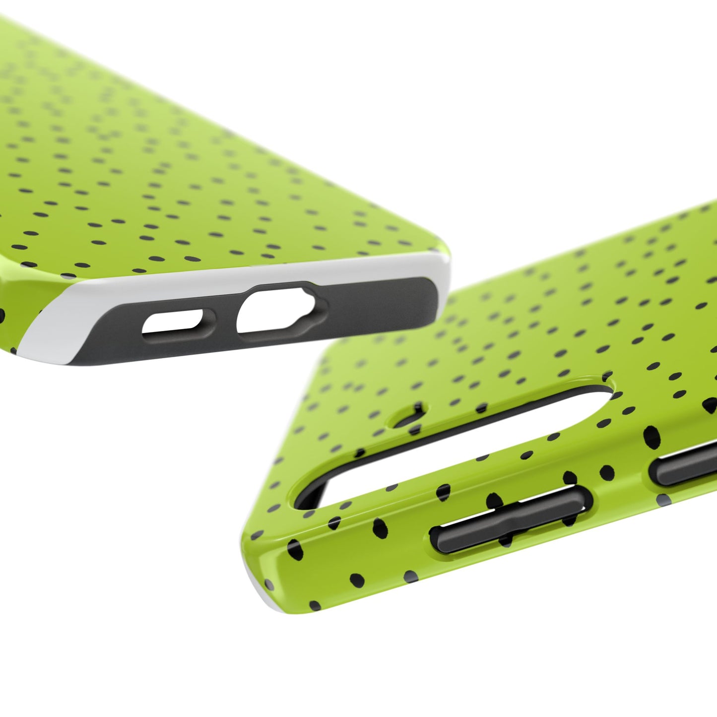 Dinky Dots Lime / Black Phone Case