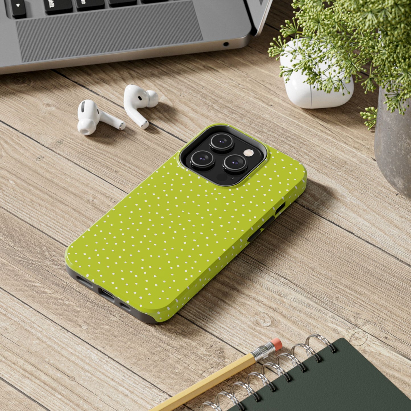 Dinky Dots Lime / White Phone Case