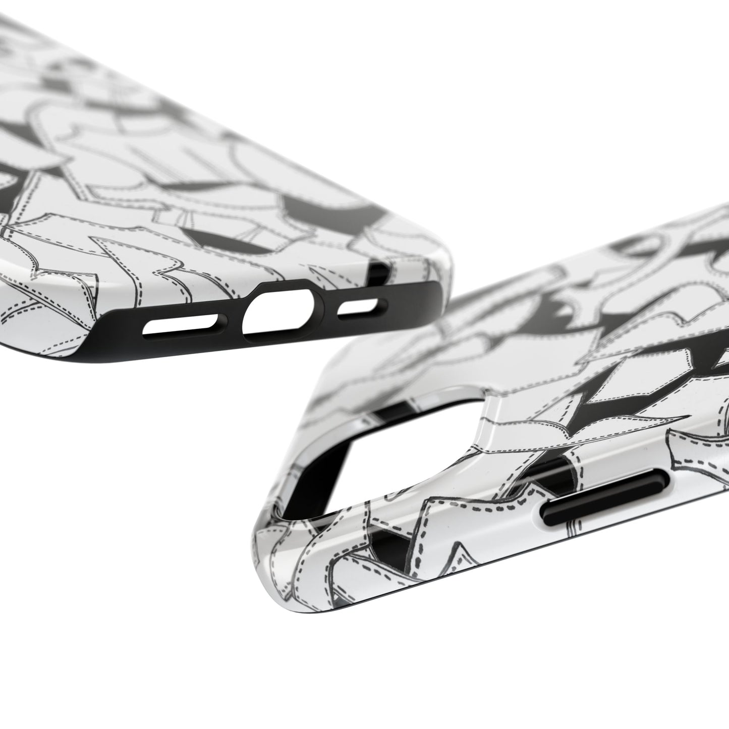 Pattern Pieces Black Phone Case
