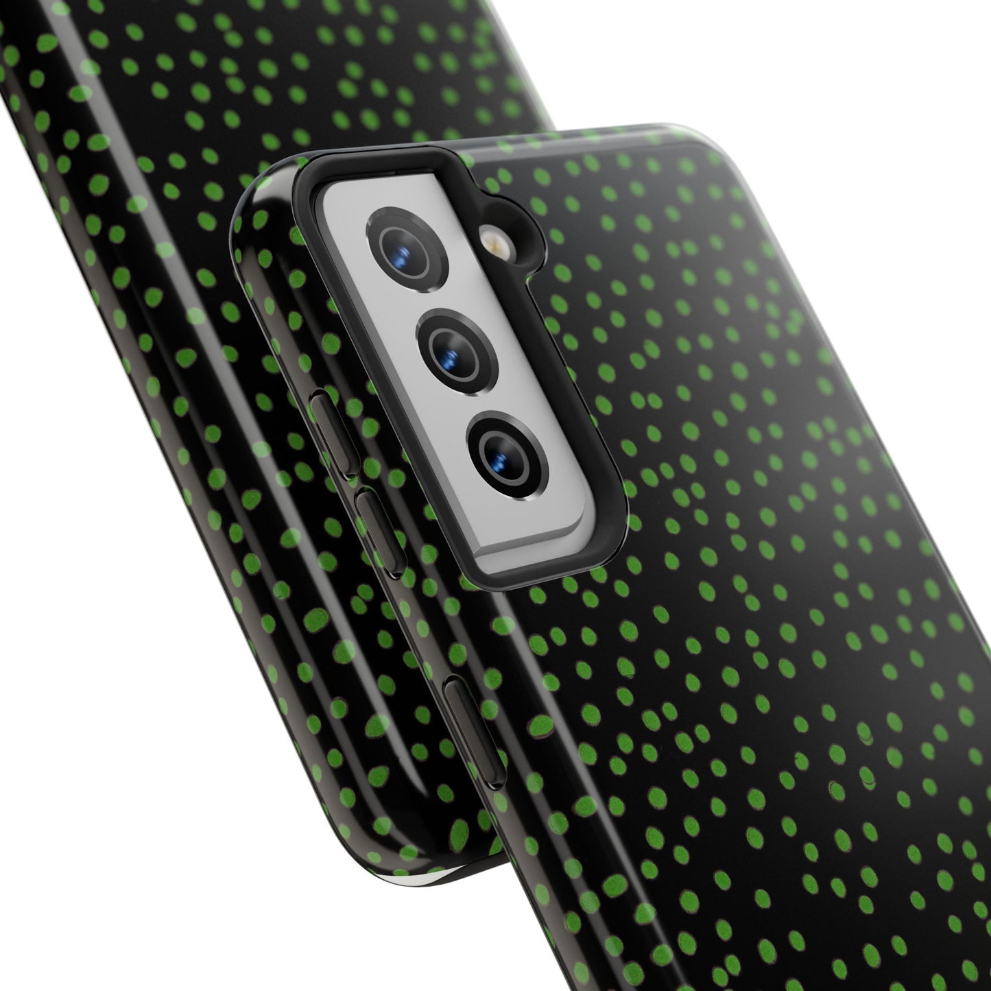 Dinky Dots Black / Green Phone Case