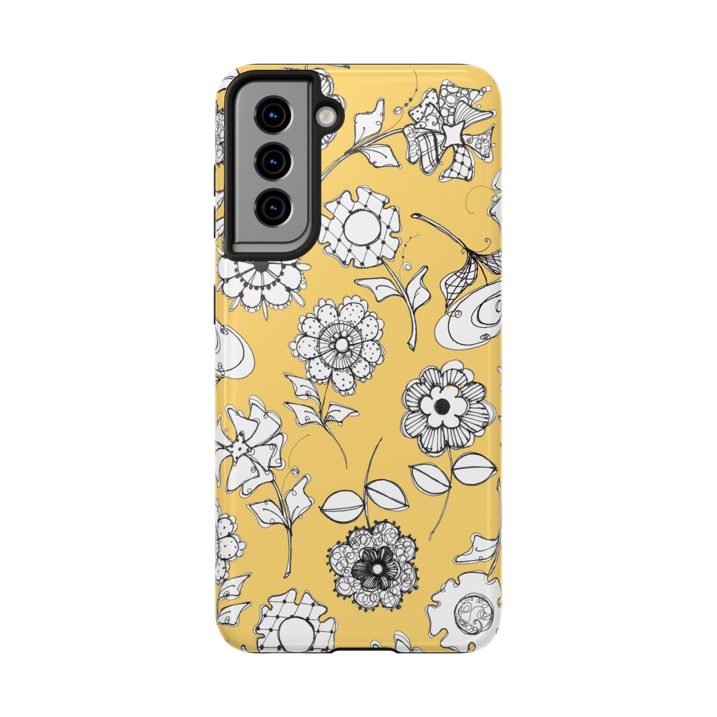 Paper Posies Yellow Phone Case