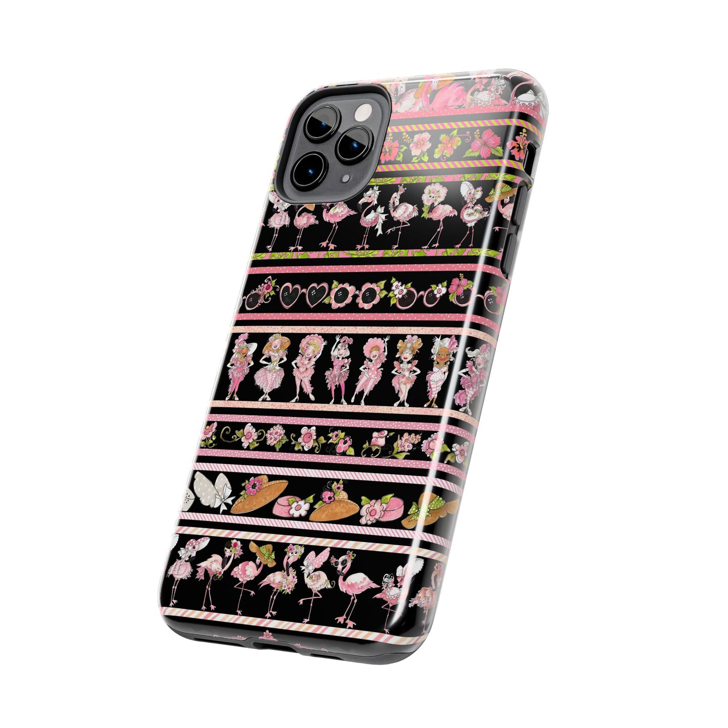 Flam Borders Black Phone Case