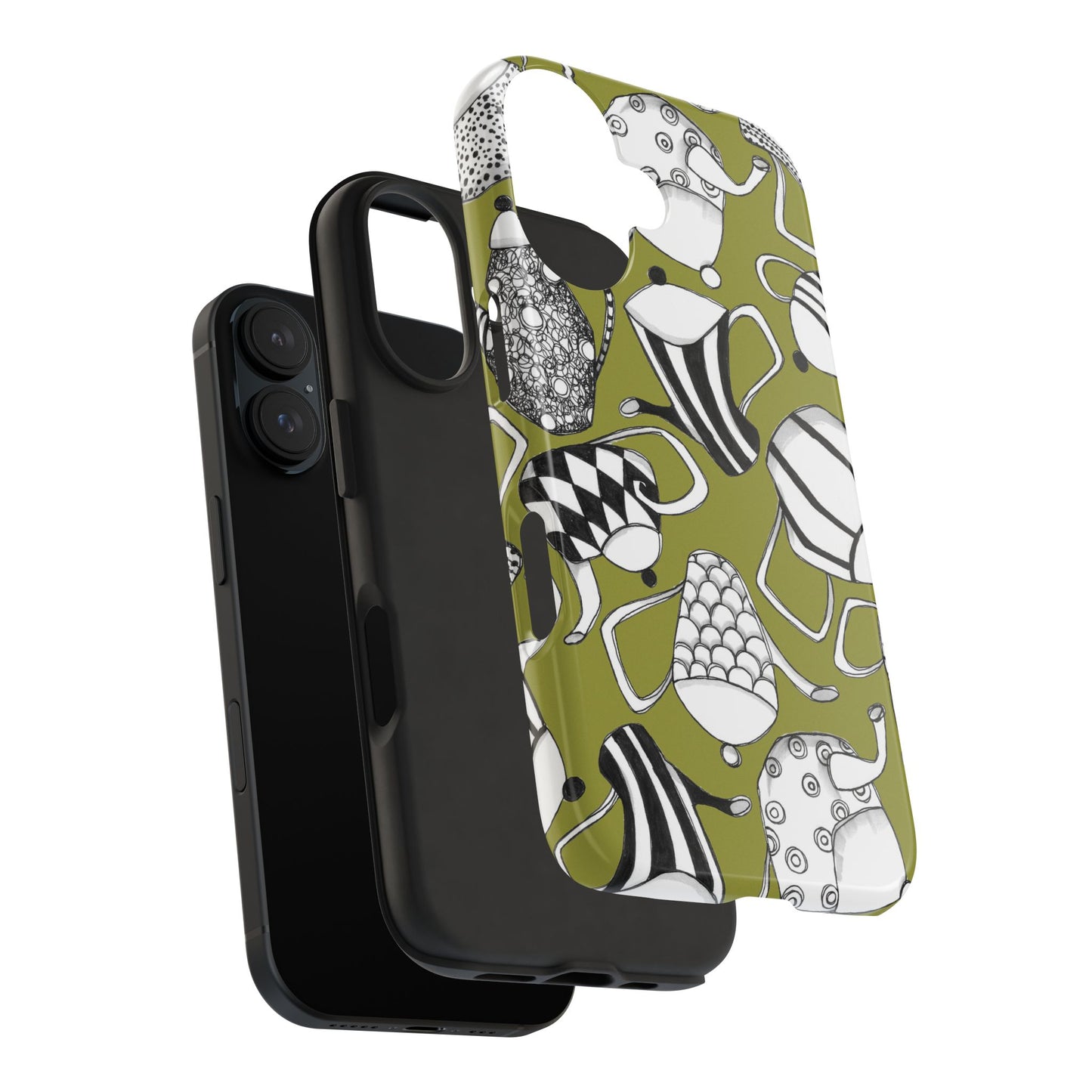 Coffee, Tea Anyone? Green Phone Case