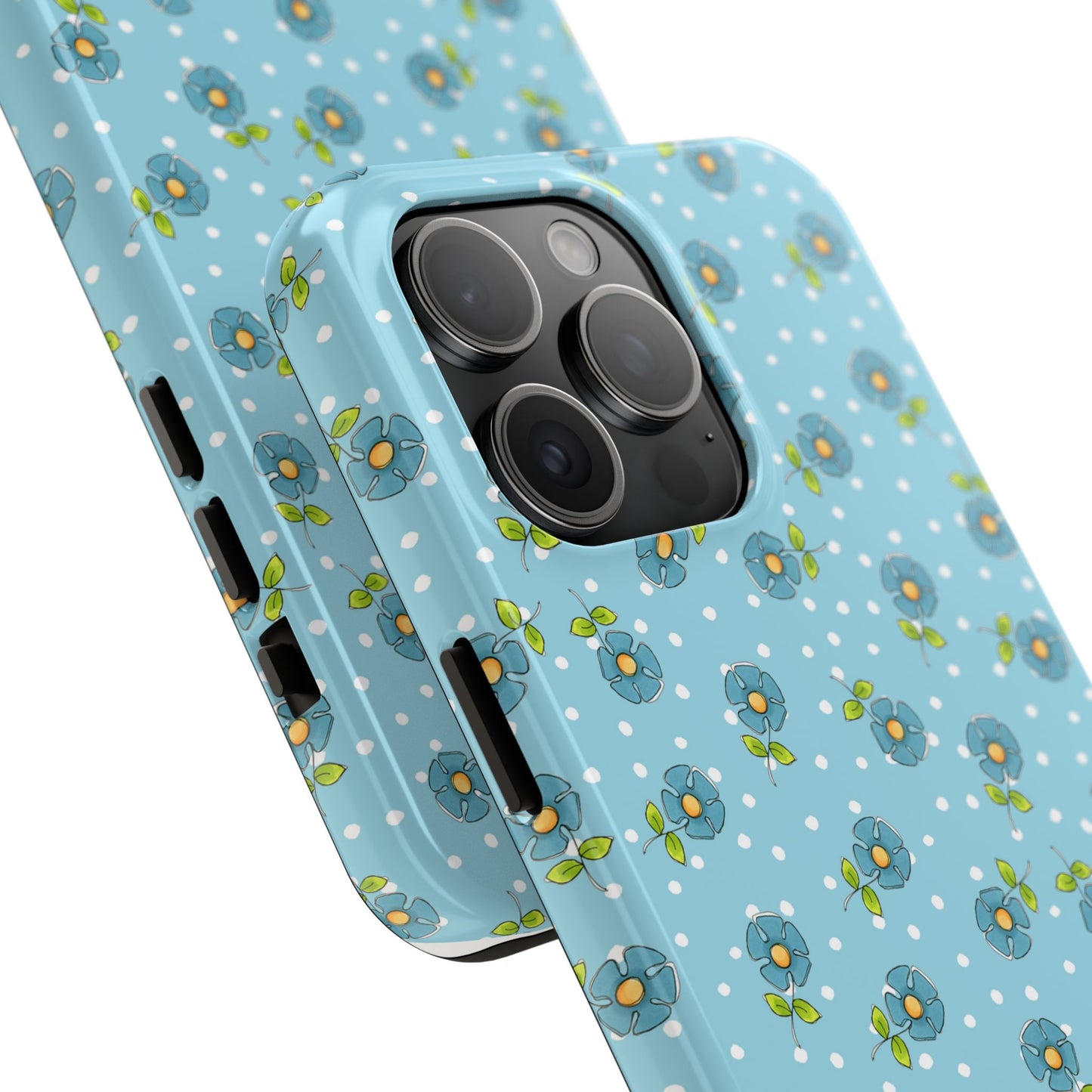 Daisy Dots Turquoise Phone Case