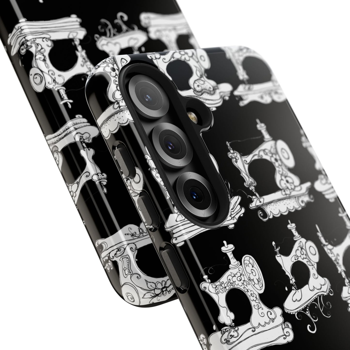 Sew Sew Black / White Phone Case