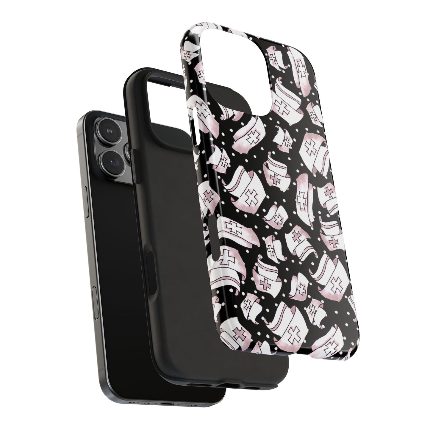 Med Hats Black Phone Case