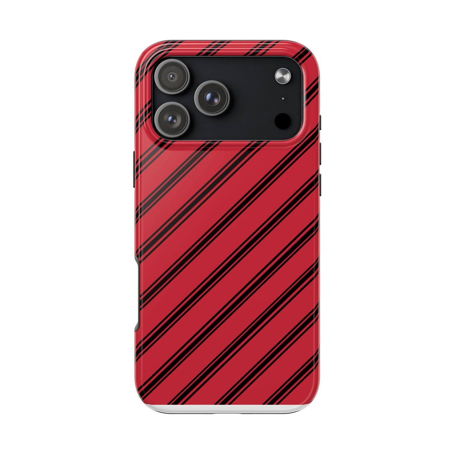 Awning Stripe Red / Black Phone Case