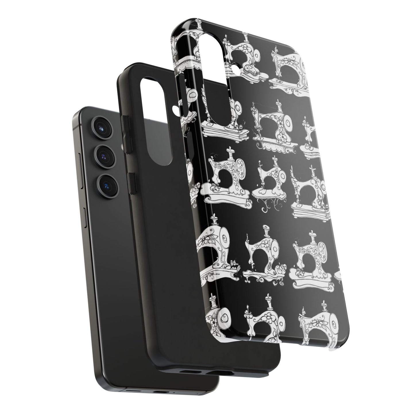 Sew Sew Black / White Phone Case