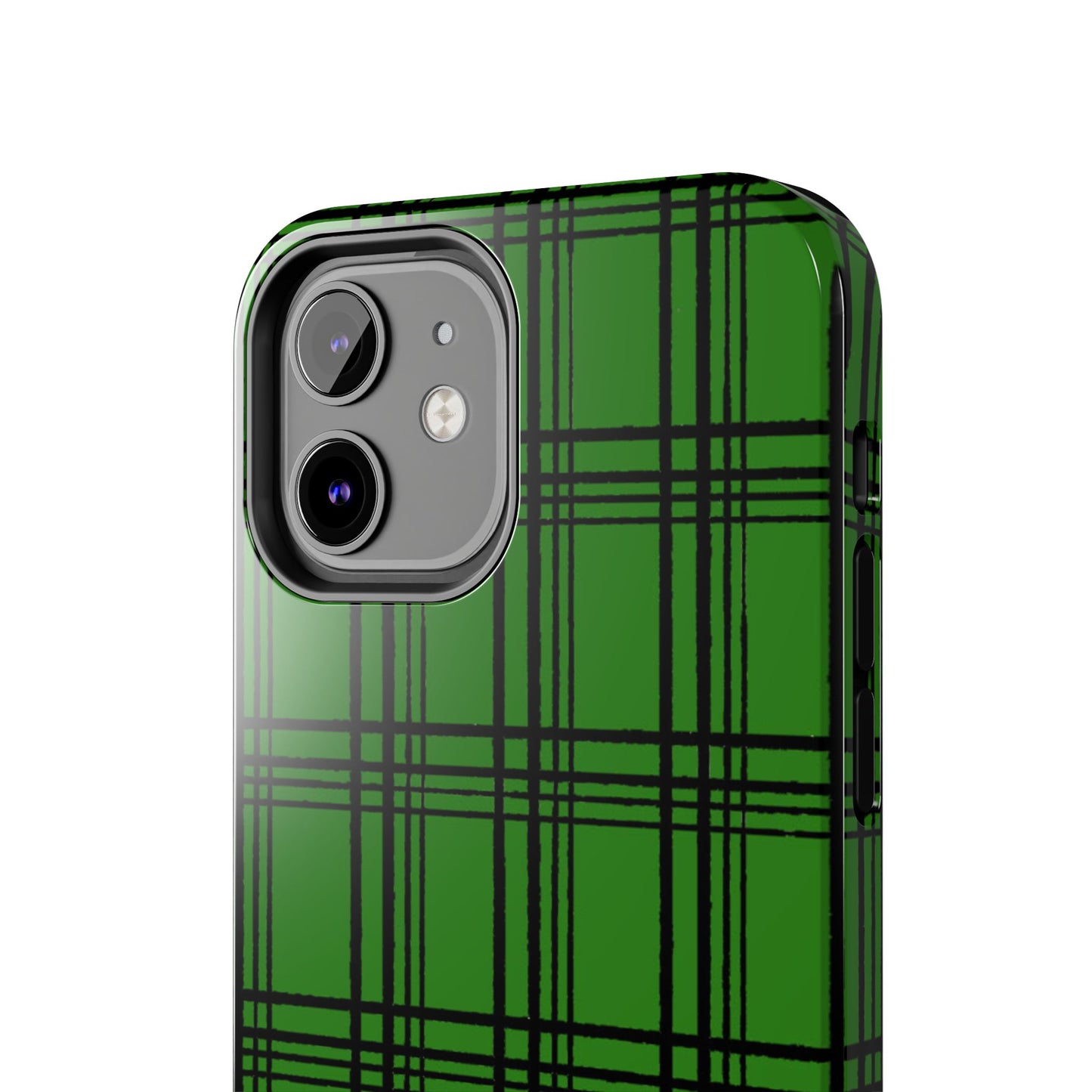 Glad Plaid Green / Black Phone Case