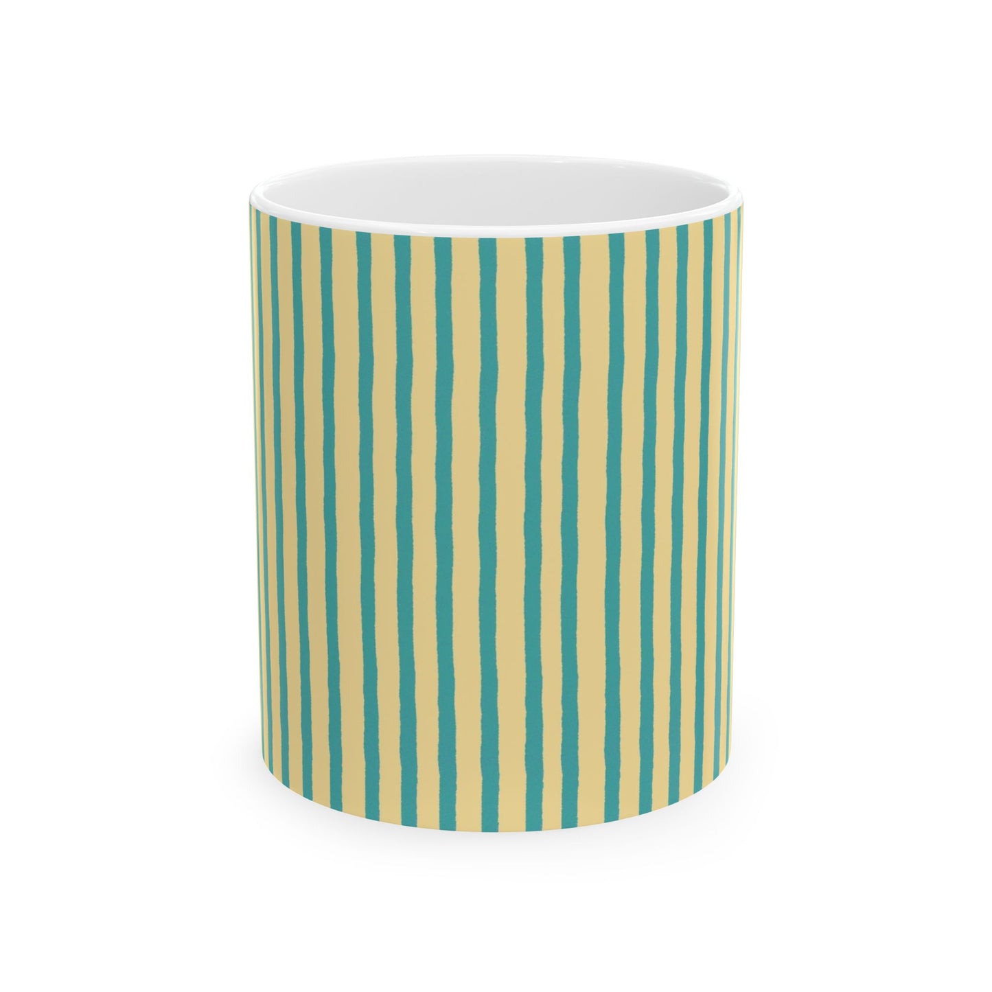 Stripe Yellow / Turquoise Cup