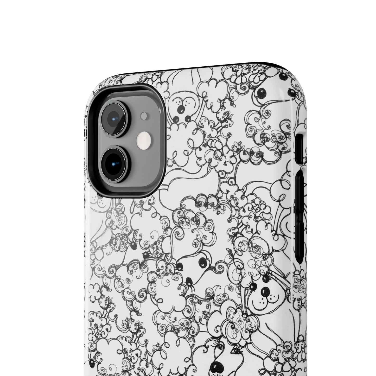 Poodle Party White Phone Case