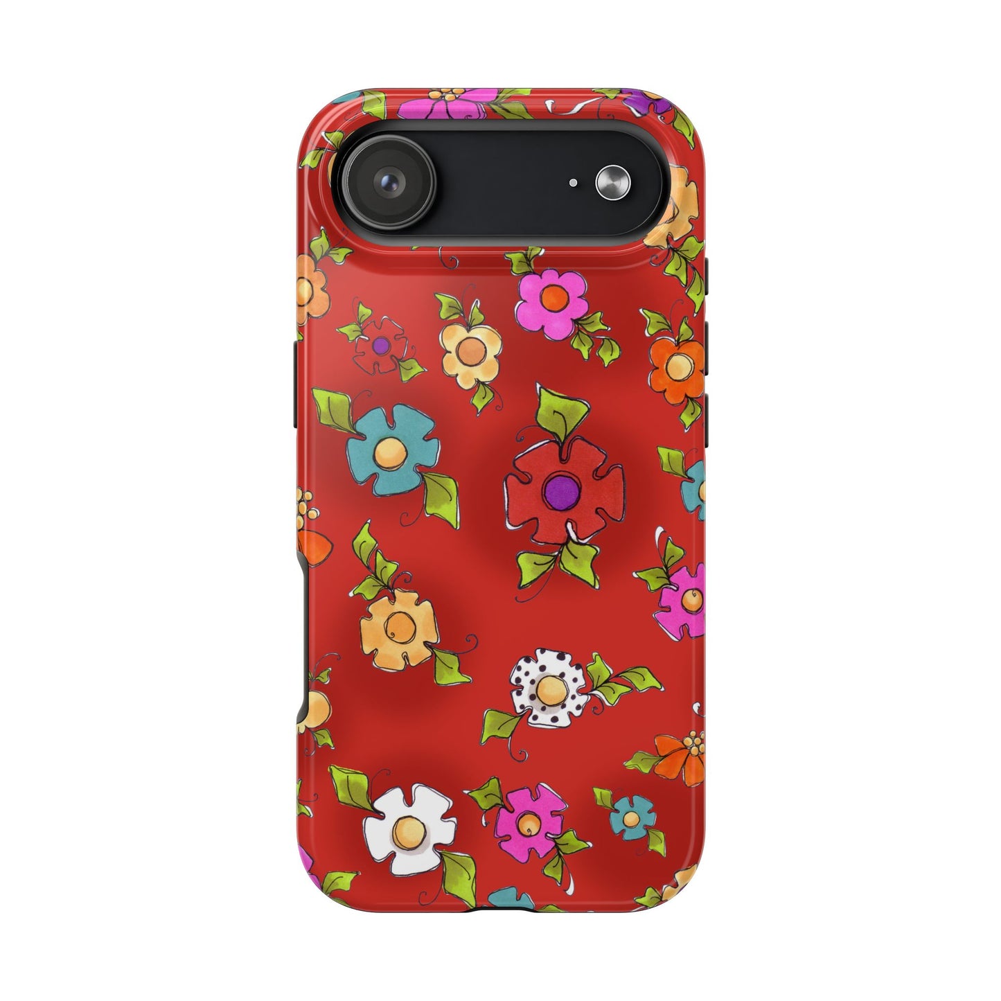 Happy Blooms Red Phone Case