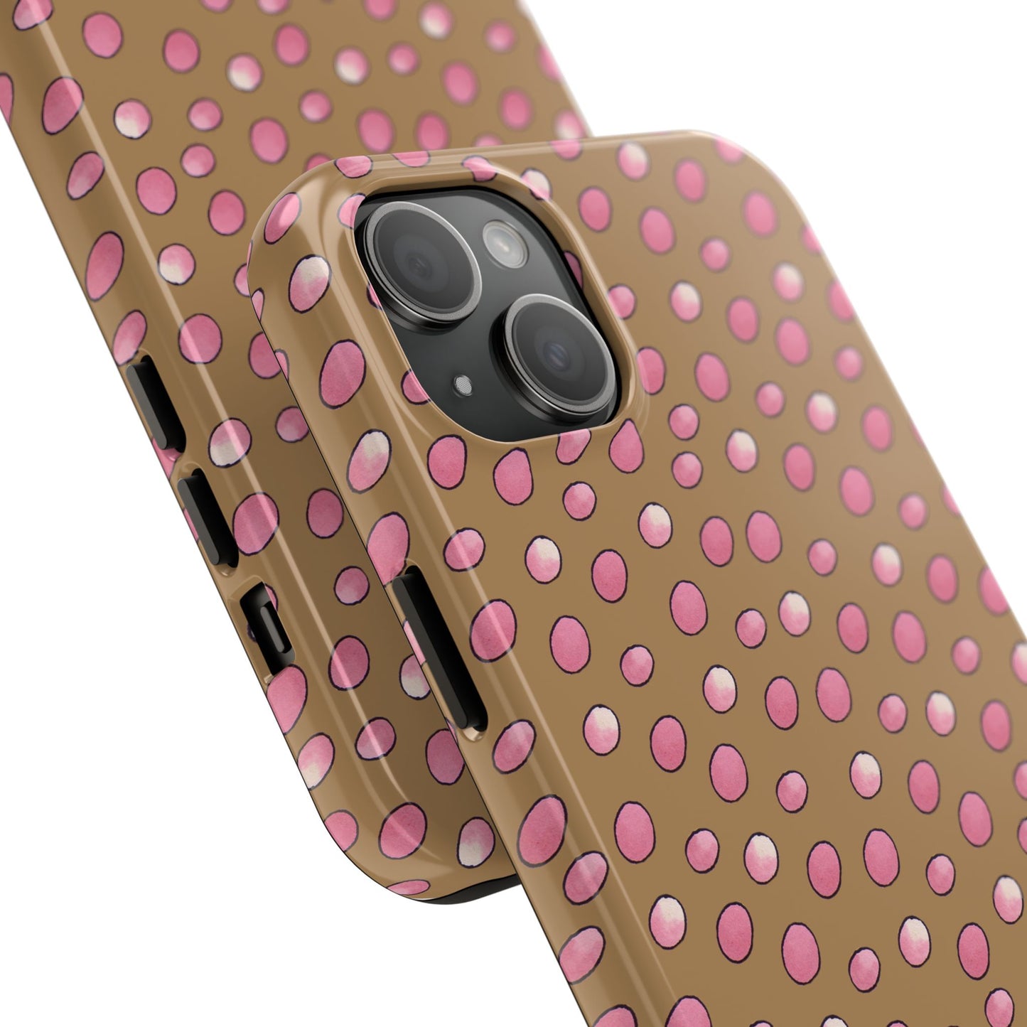 Egg Dots Chocolate / Pink Phone Case