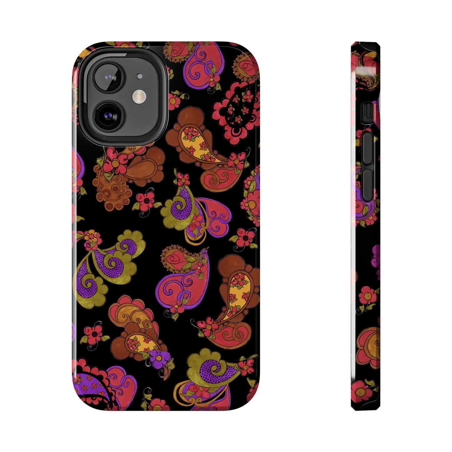 Posie Paisley Black Phone Case