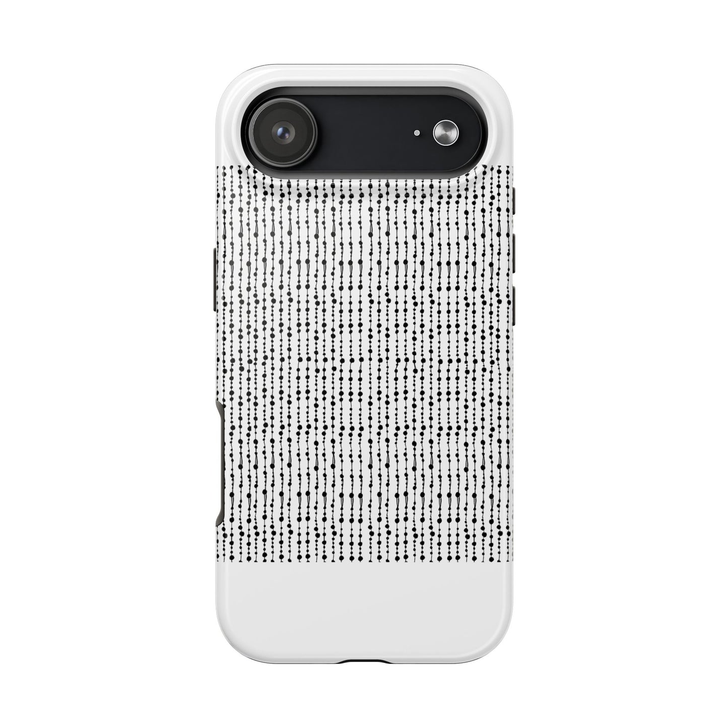 Beaded Curtain White / Black Phone Case