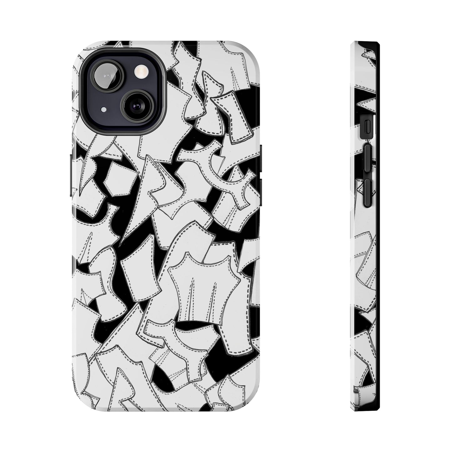 Pattern Pieces Black Phone Case