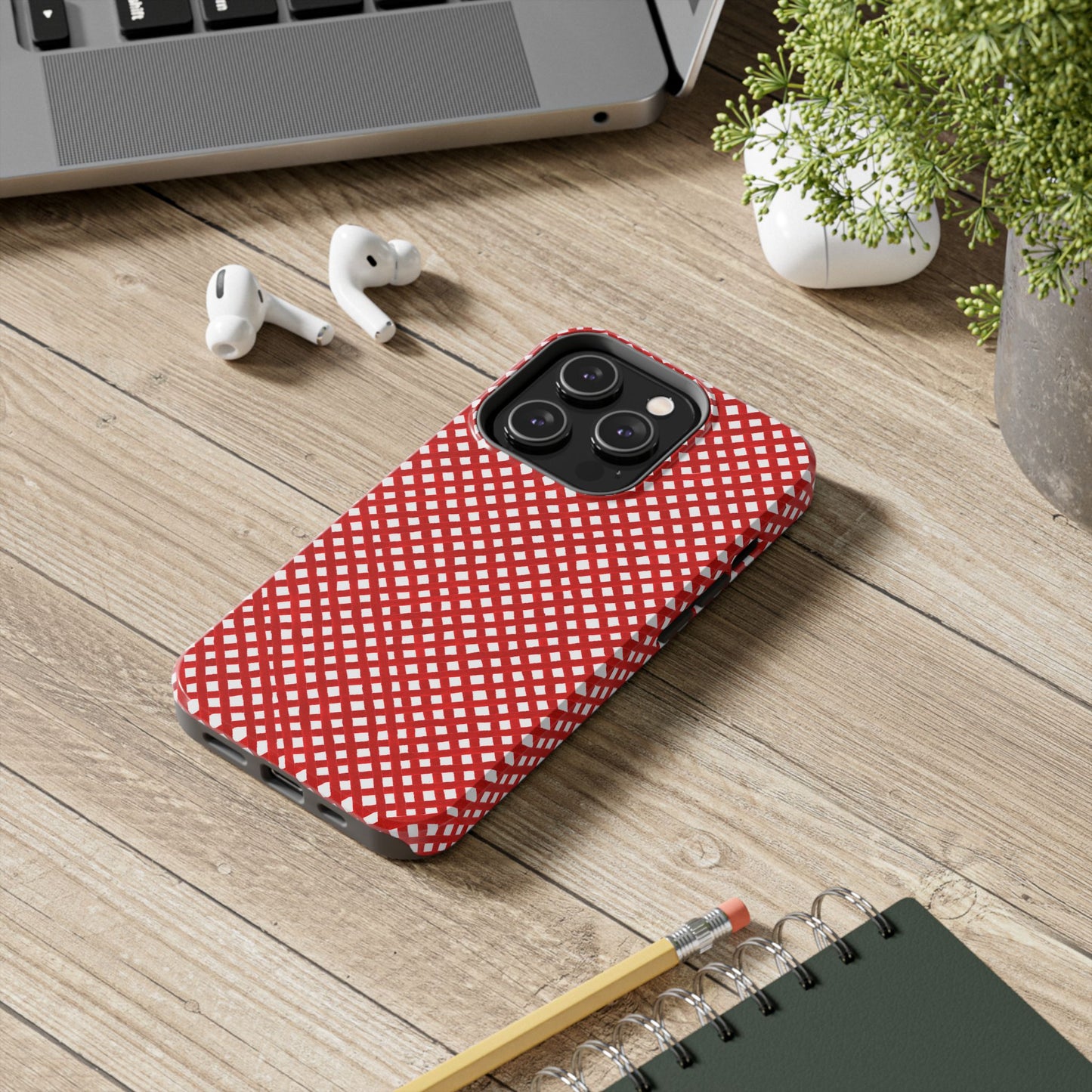 Trellis Check Red Phone Case