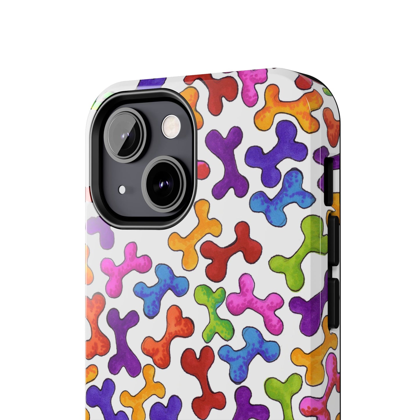 Fancy Bones White / Multi Phone Case