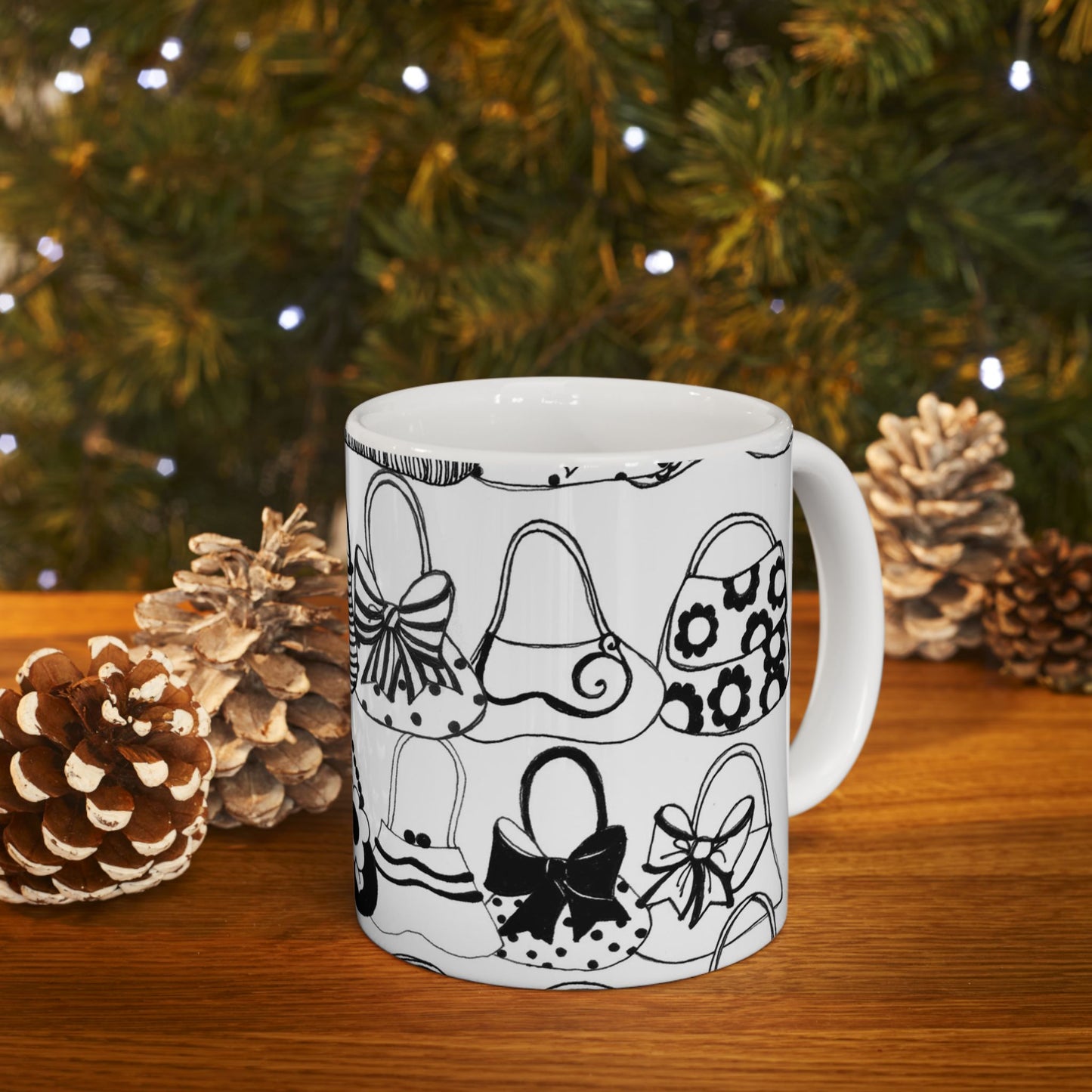 Purse Shelf White Cup