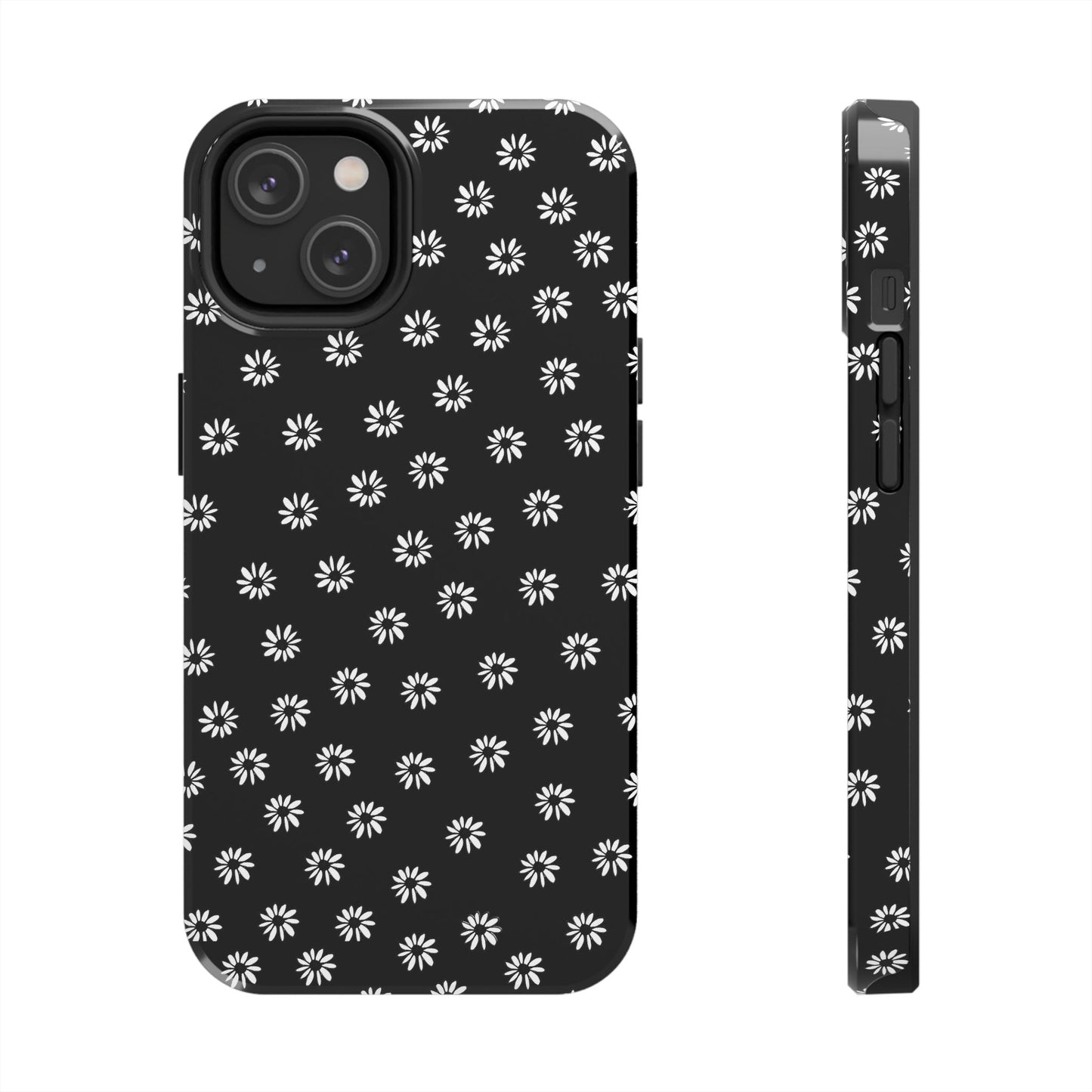Daisy Dot Black / White Phone Case