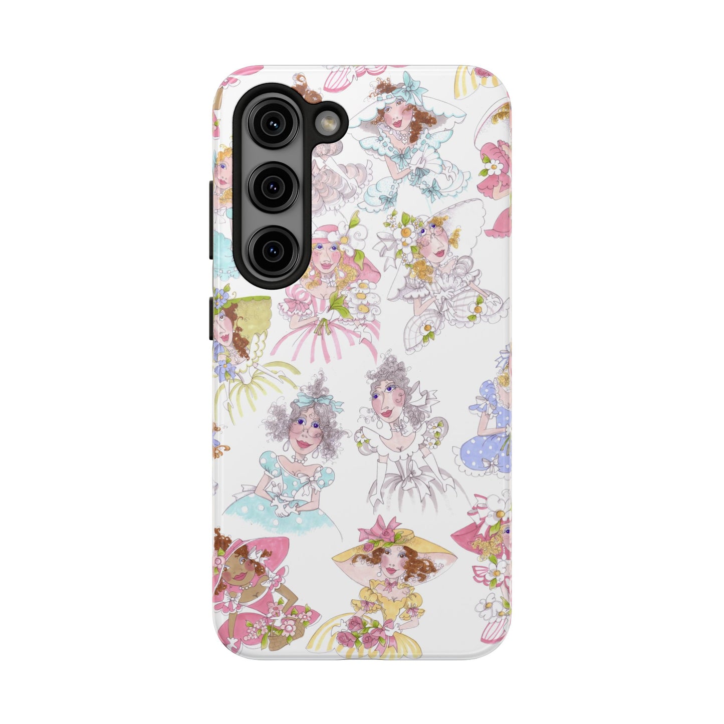 Tossed Belles White Phone Case